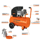 Compresor de aire lubriado de 50 litros on manguera y pistola para pintar